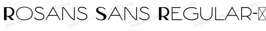 Rosans Sans Regular字体转换